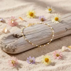 Une a Une - Indian White Agate Bracelet