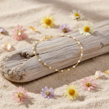 Une a Une - Indian White Agate Bracelet