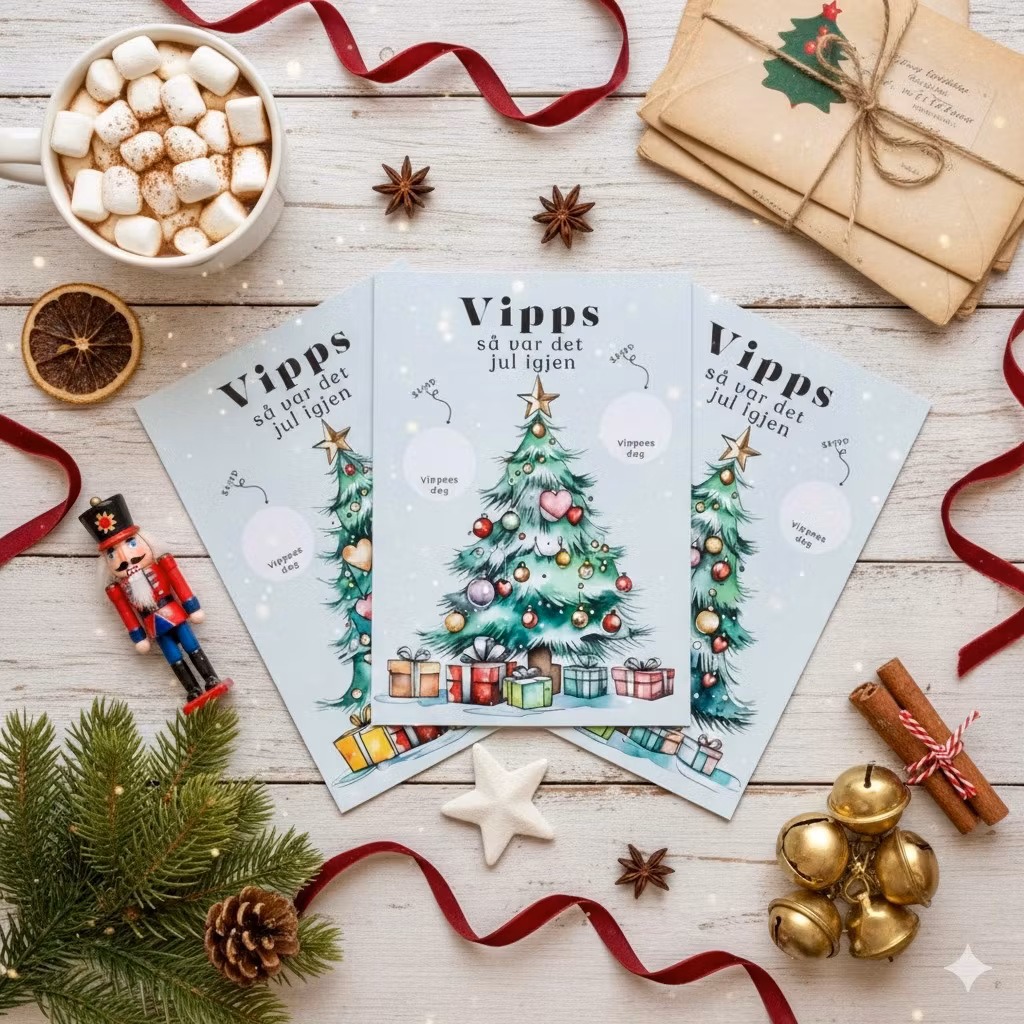 3pk Vipps Skrapekort - Juletrær