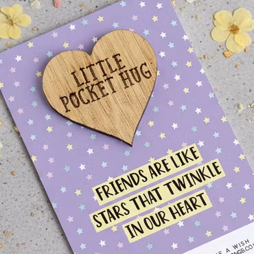 Wishstring - "Friends are like stars" - Keepsake Pockethug