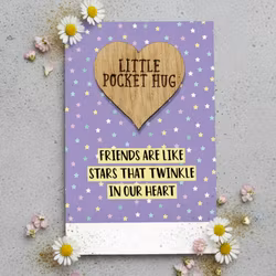 Wishstring - "Friends are like stars" - Keepsake Pockethug