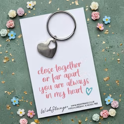 Wishstring Keyring- "Always in my heart"