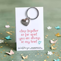 Wishstring Keyring- "Always in my heart"
