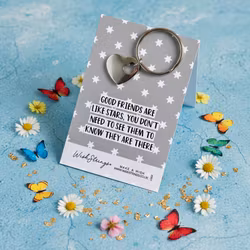 Wishstring Keyring- "Good Friends are like Stars"