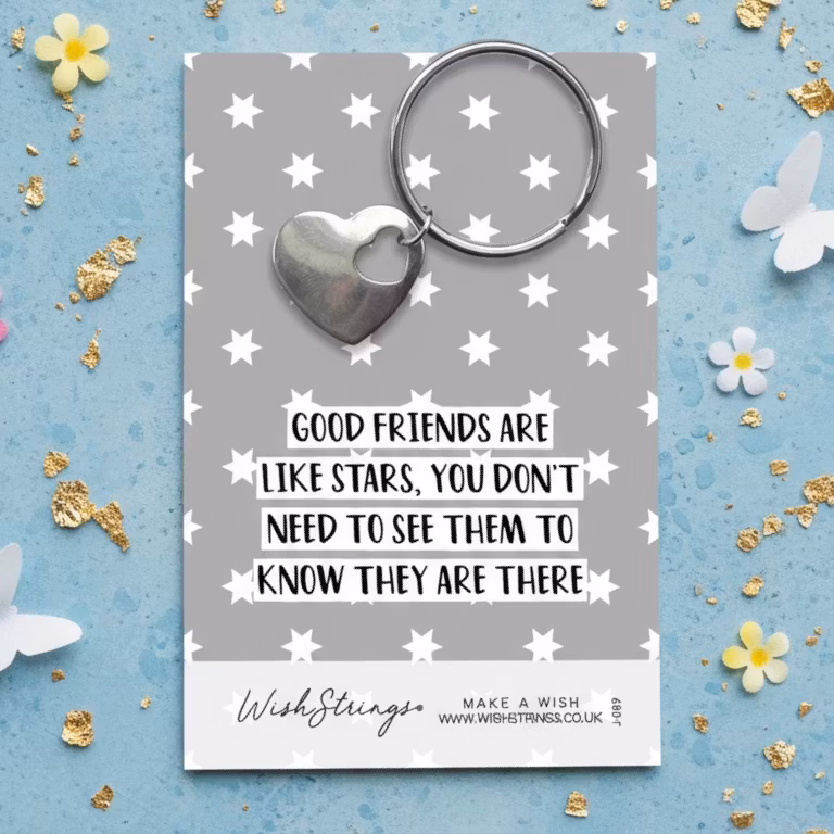 Wishstring Keyring- "Good Friends are like Stars"