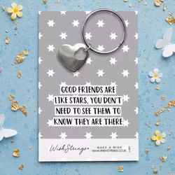 Wishstring Keyring- "Good Friends are like Stars"