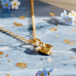 Lily Charmed - Coffe Cup Gold Necklace