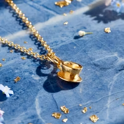 Lily Charmed - Coffe Cup Gold Necklace