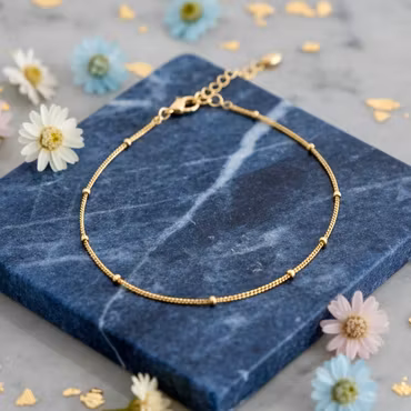 Katie Waltman - Ball Chain Gold Bracelet