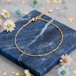 Katie Waltman - Ball Chain Gold Bracelet