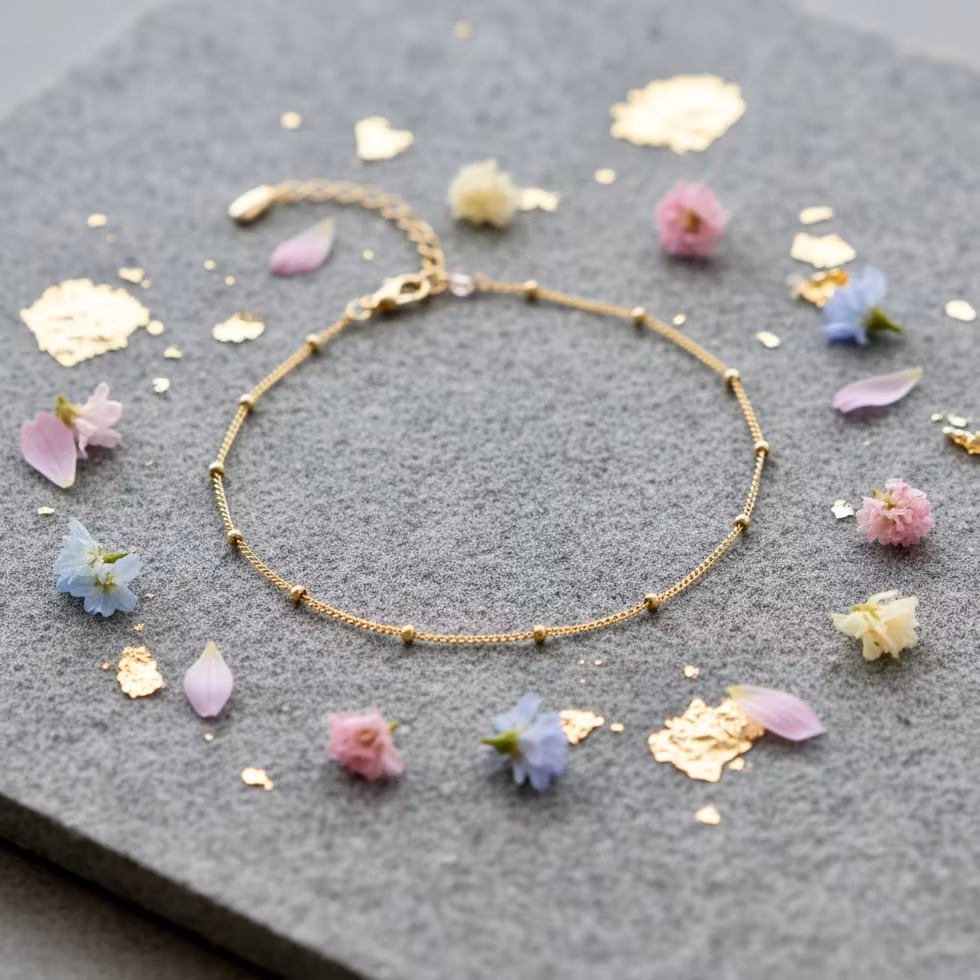 Katie Waltman - Ball Chain Gold Bracelet