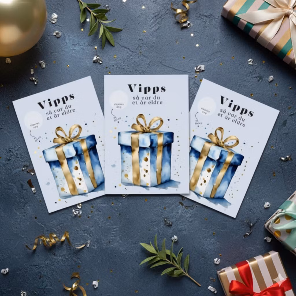 3pk Vipps Skrapekort - Birthday Presents