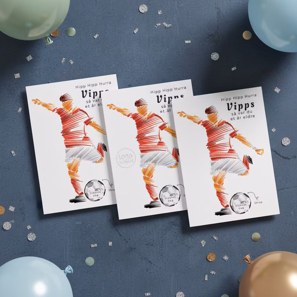 3pk Vipps Skrapekort - Fotball