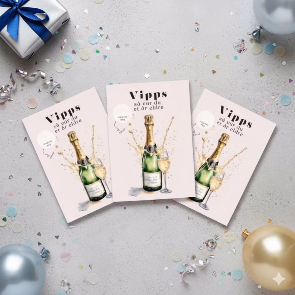 3pk Vipps Skrapekort - Bubbles