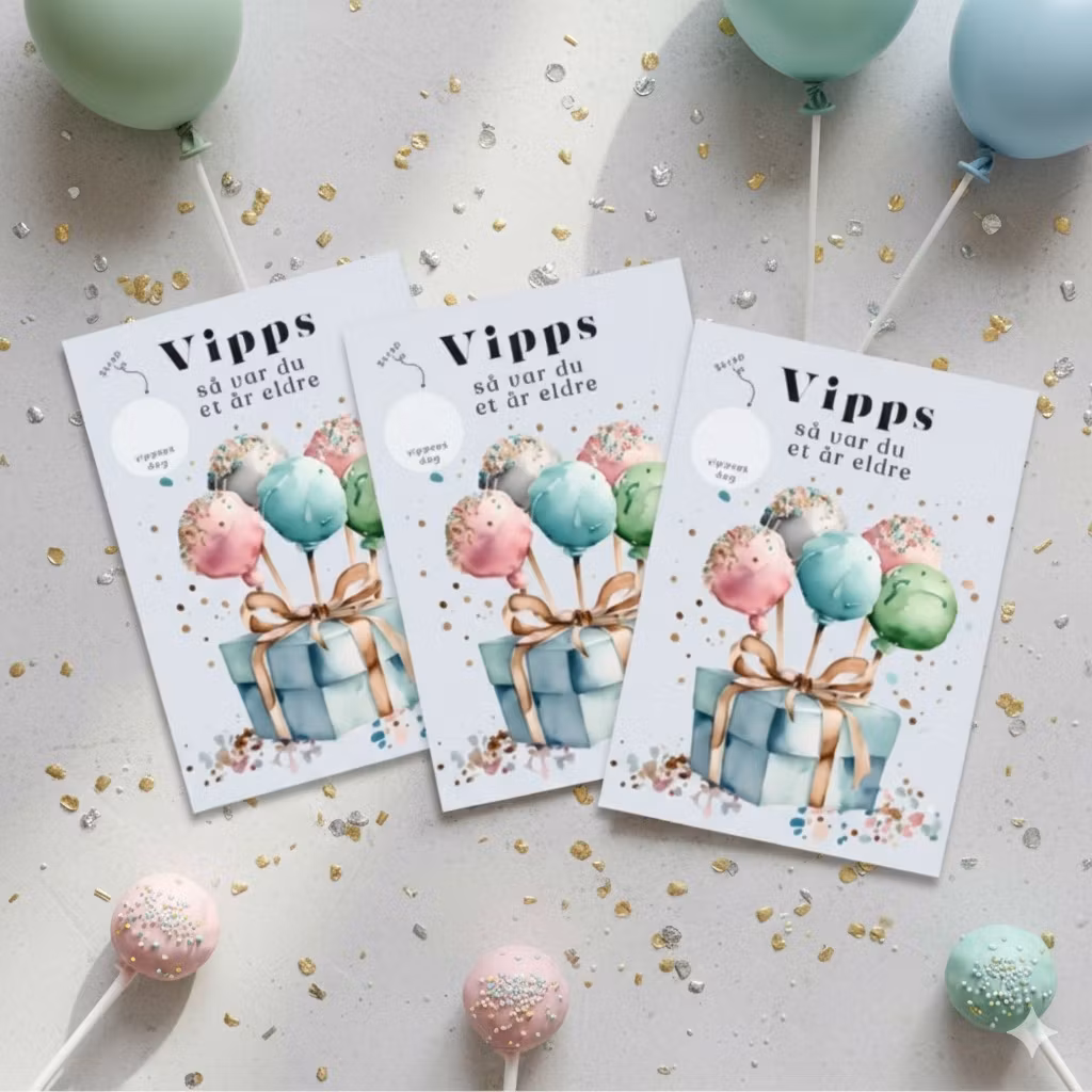 3pk Vipps Skrapekort - Cakepops