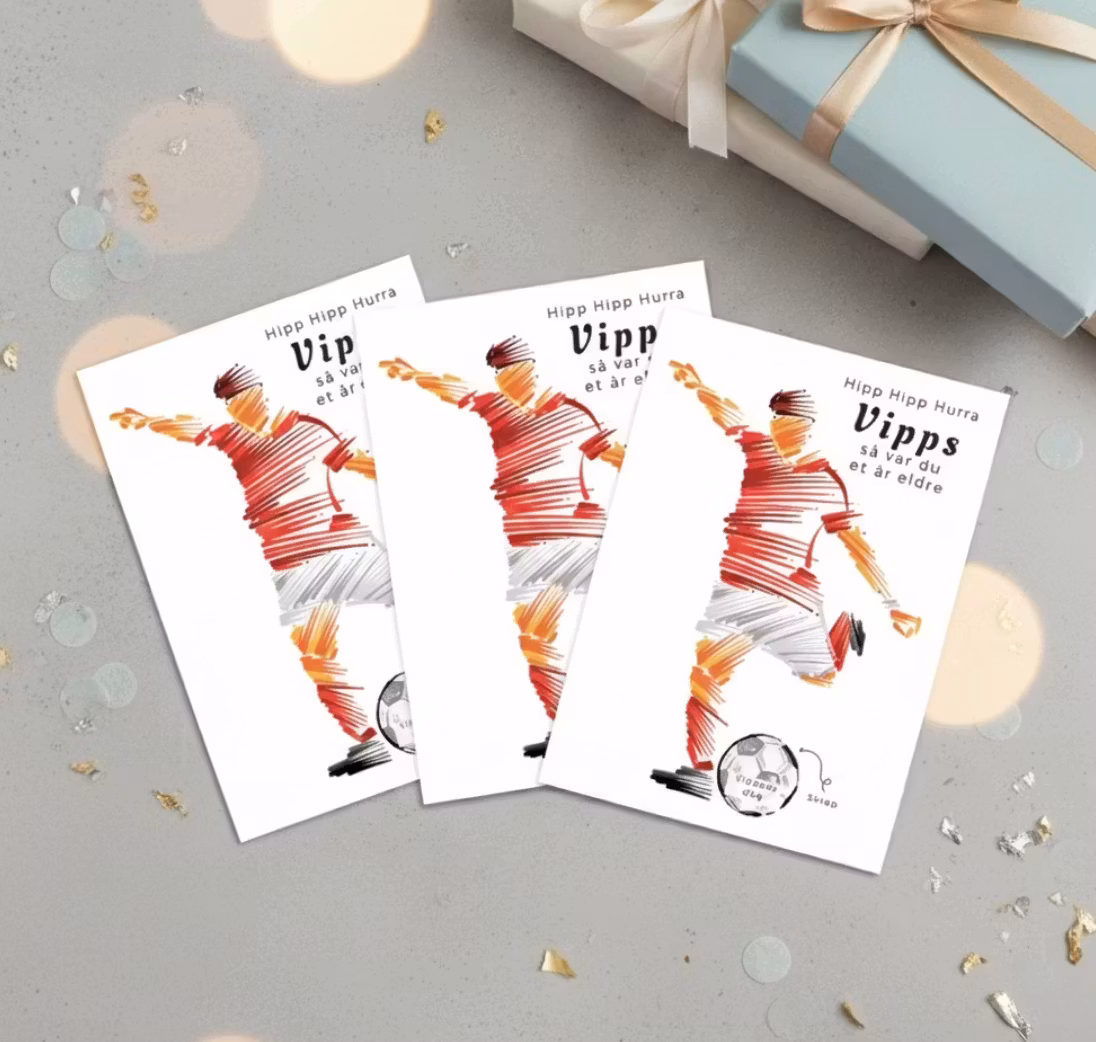 3pk Vipps Skrapekort - Fotball