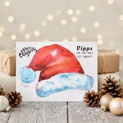 Vipps Julekort - Nissehatt