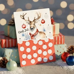 Scratch-off Julekalender - Reinsdyr