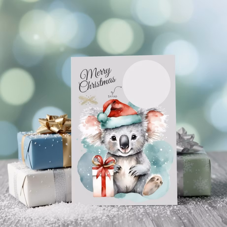 Jul Skrapekort - Koala