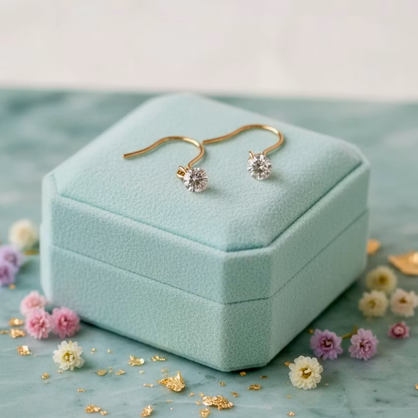 Cubic Zirconia Gull-øredobber