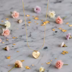 Wanderlust + Co - Heart Gold Locket Necklace