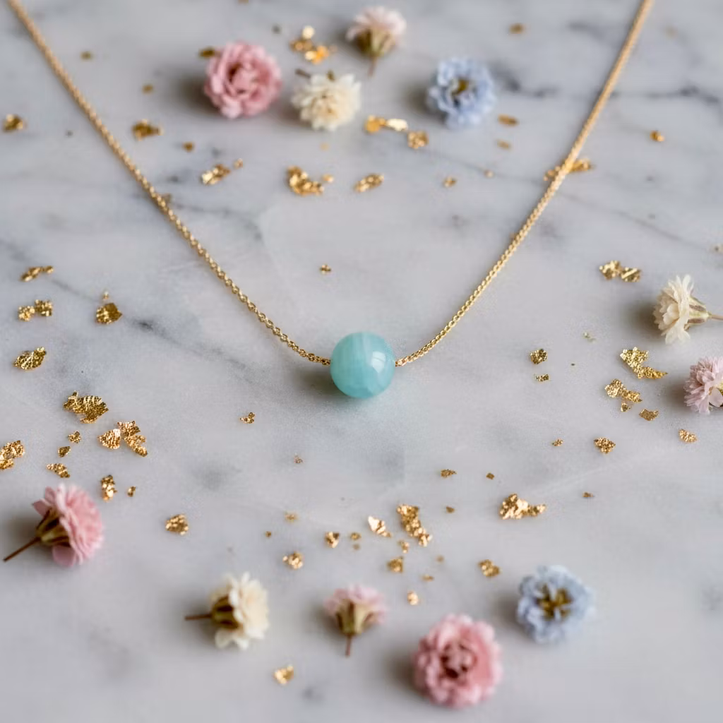 Lenny&Eva  -  Symbolic Stone Necklace - Amazonite
