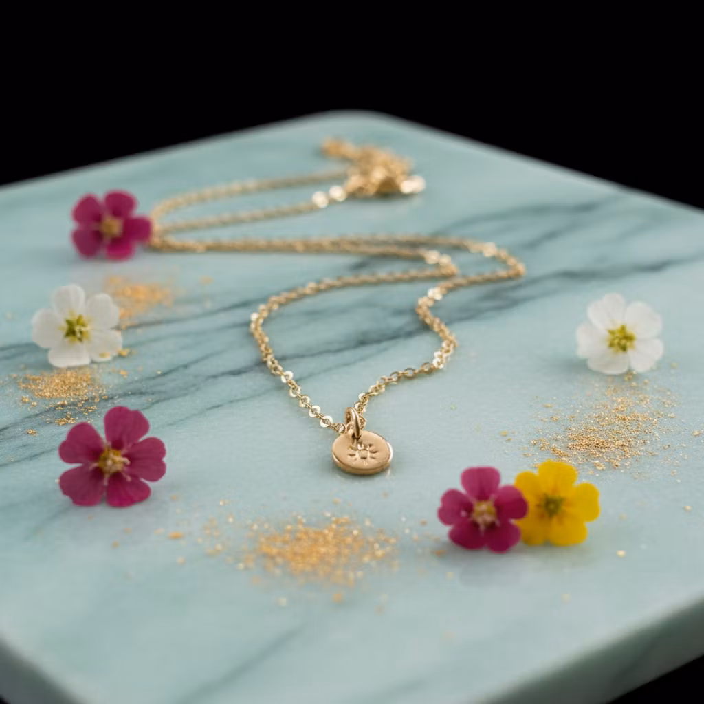 Gigis Petals - "You are my Sunshine" Gullkjede