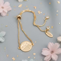 Mesa Blue - Stamped Mountain Coin Adjustable Bracelet