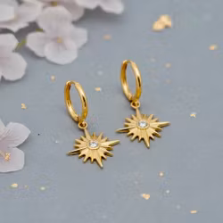 Star Pendant Huggies
