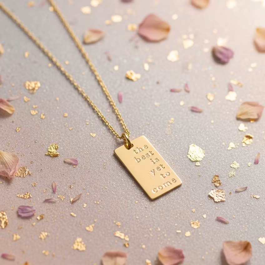 One Life Jewellery . "The best is yet to come" Gold Necklace
