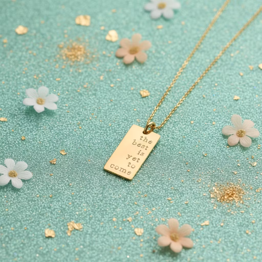 One Life Jewellery . "The best is yet to come" Gold Necklace