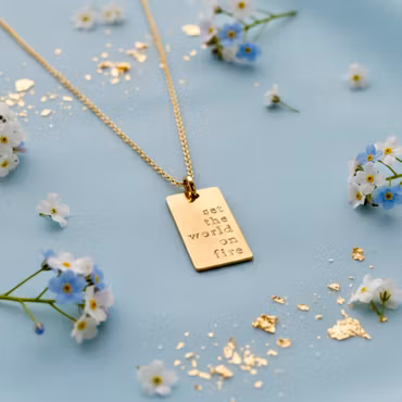 One Life Jewellery . "Set the world on fire" Gold Necklace
