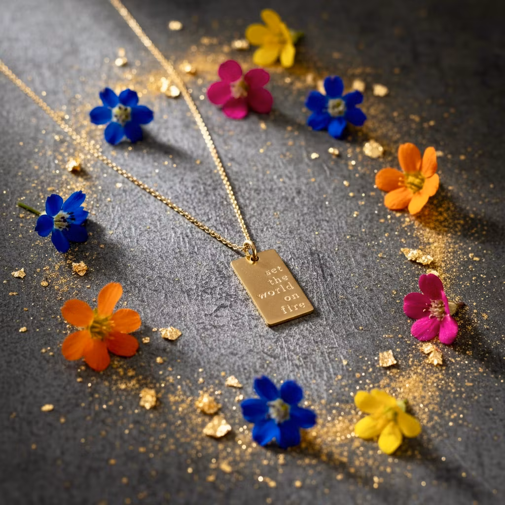 One Life Jewellery . "Set the world on fire" Gold Necklace