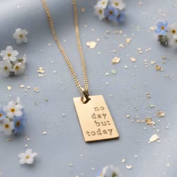 One Life Jewellery . "No day but today" Gold Necklace