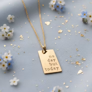 One Life Jewellery . "No day but today" Gold Necklace