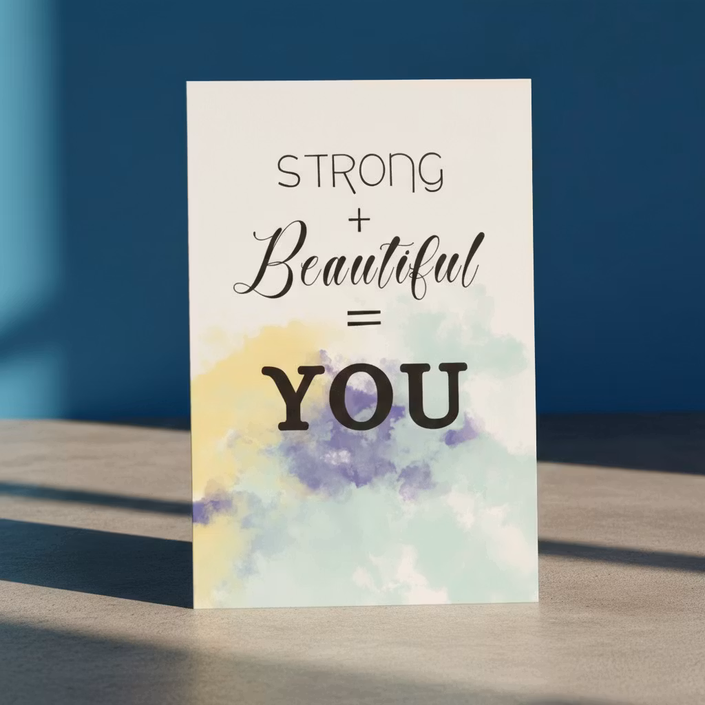 10pk "Because of you" kort