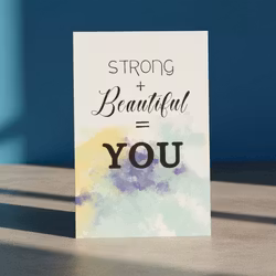 10pk "Strong+ Beautiful" kort