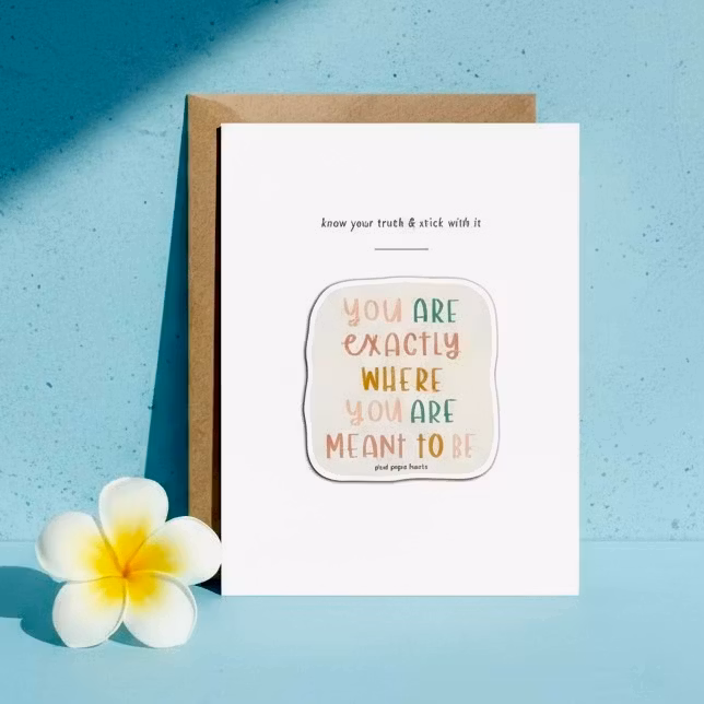 Pixel Paper Heart Sticker Card - Meant to be