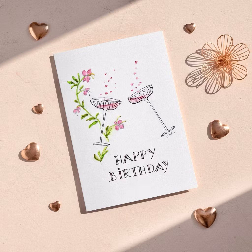 Sølje Bergman Kort - "Happy Birthday"