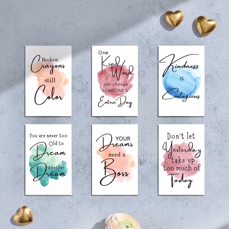 9pk Positive Cards