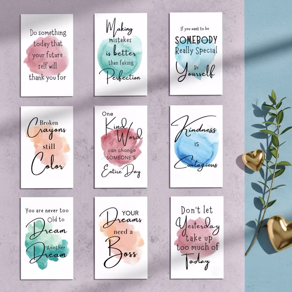 9pk Positive Cards
