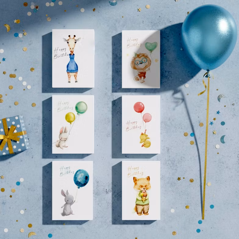 9pk Happy Birthday Minikort