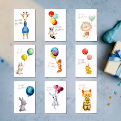 9pk Happy Birthday Minikort