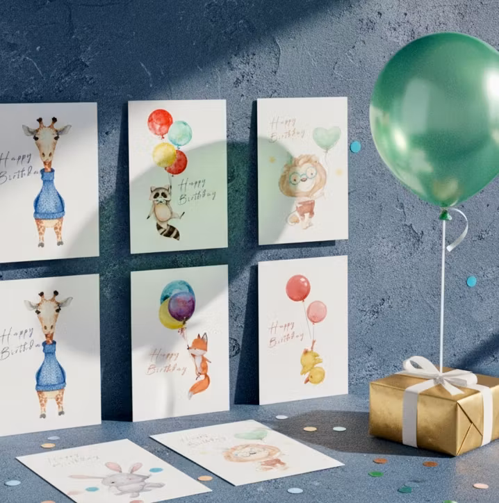 9pk Happy Birthday Minikort