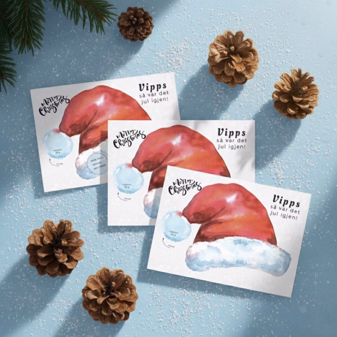 3pk Vipps Skrapekort Nissekort