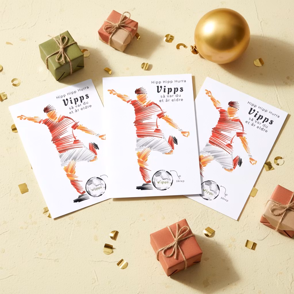 3pk Vipps Skrapekort - Fotball