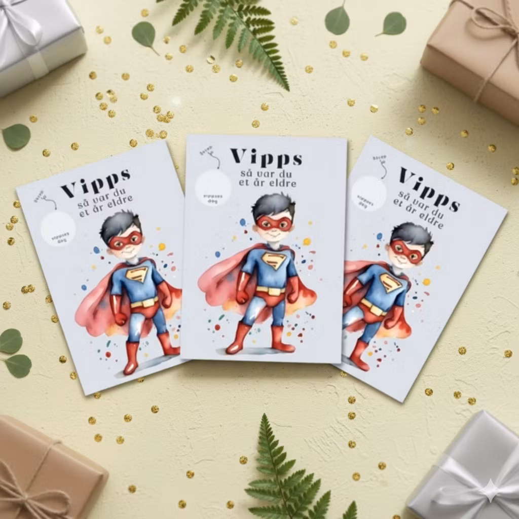 3pk Vipps Skrapekort - Superhero