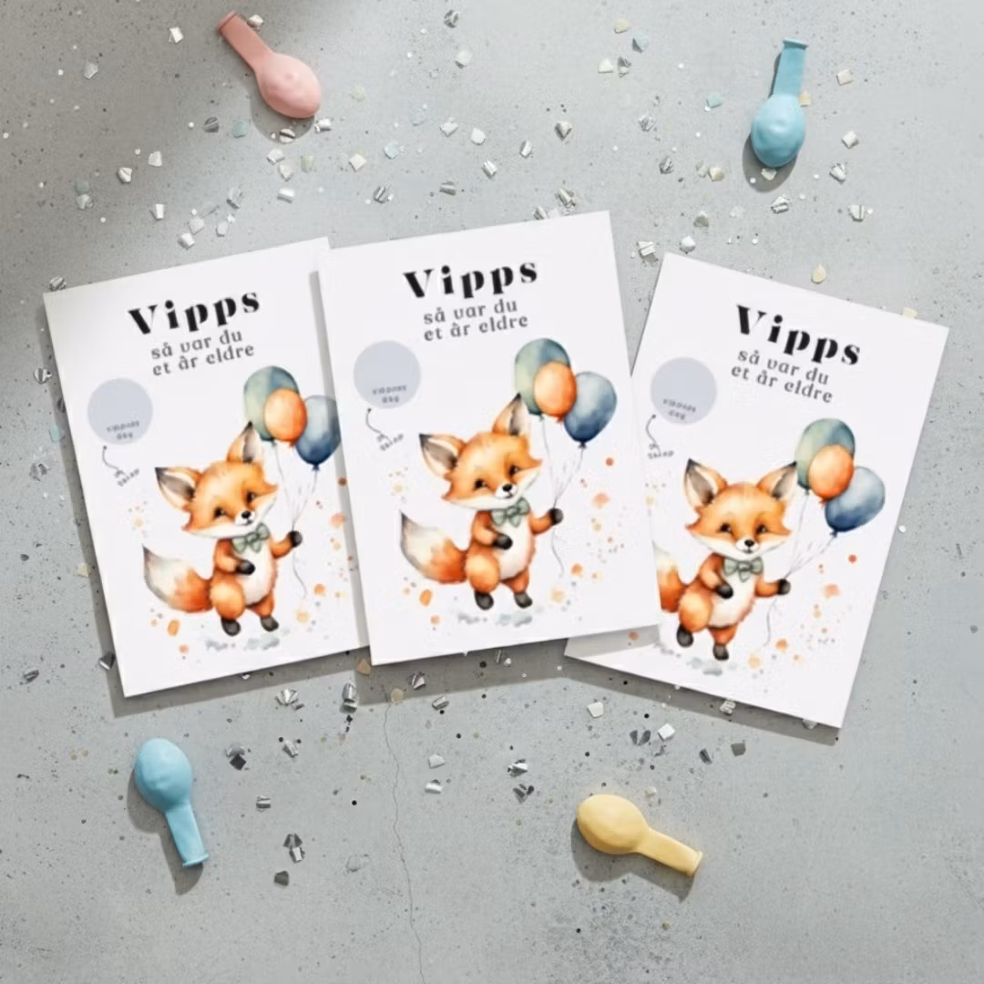 3pk Vipps Skrapekort - Fox