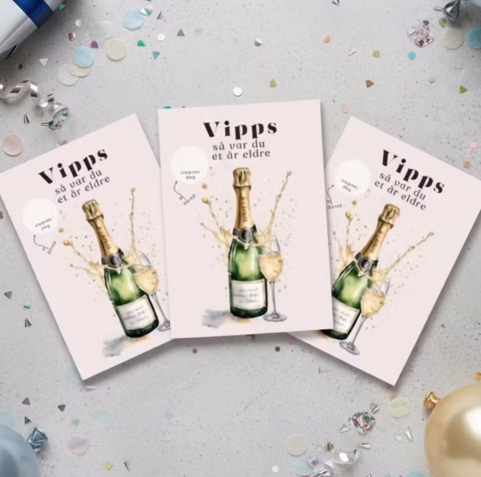 3pk Vipps Skrapekort - Bubbles