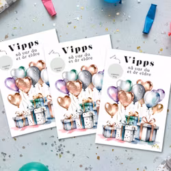 3pk Vipps Skrapekort - Gaver & Ballonger